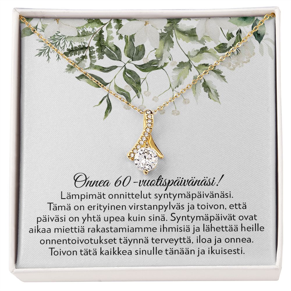 Lämpimät Onnittelut - 60-Vuotislahja Naiselle - Alluring Beauty Kaulakoru