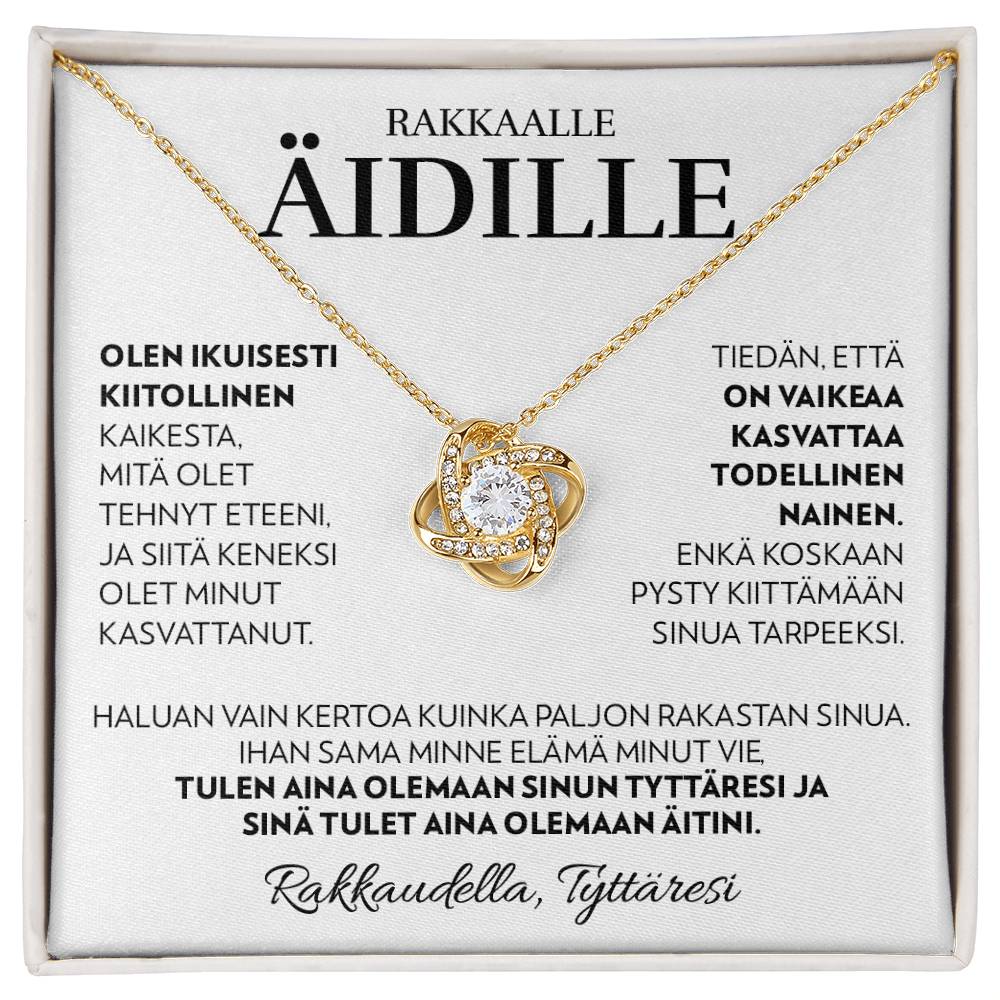 Äidille (Tyttäreltä) - Aina - Love Knot Kaulakoru