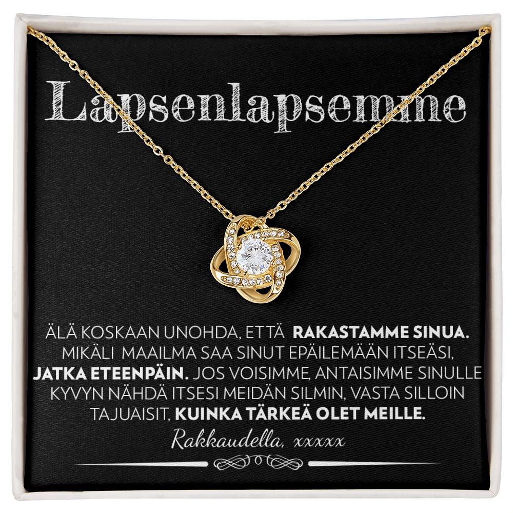 Lapselapsellemme (Kustomoitava Allekirjoitus) - Eteenpäin - Love Knot Kaulakoru
