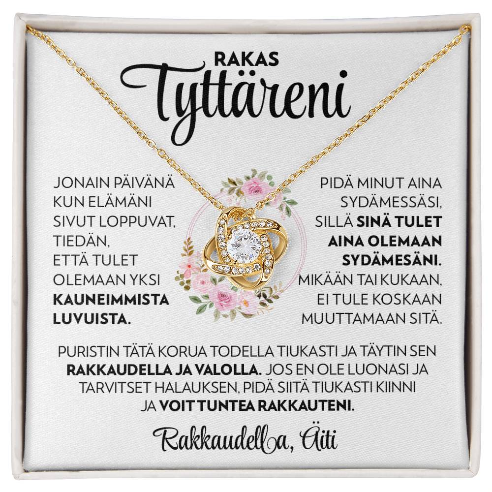Tyttärelle (Äidiltä) - Sydän - Love Knot Kaulakoru