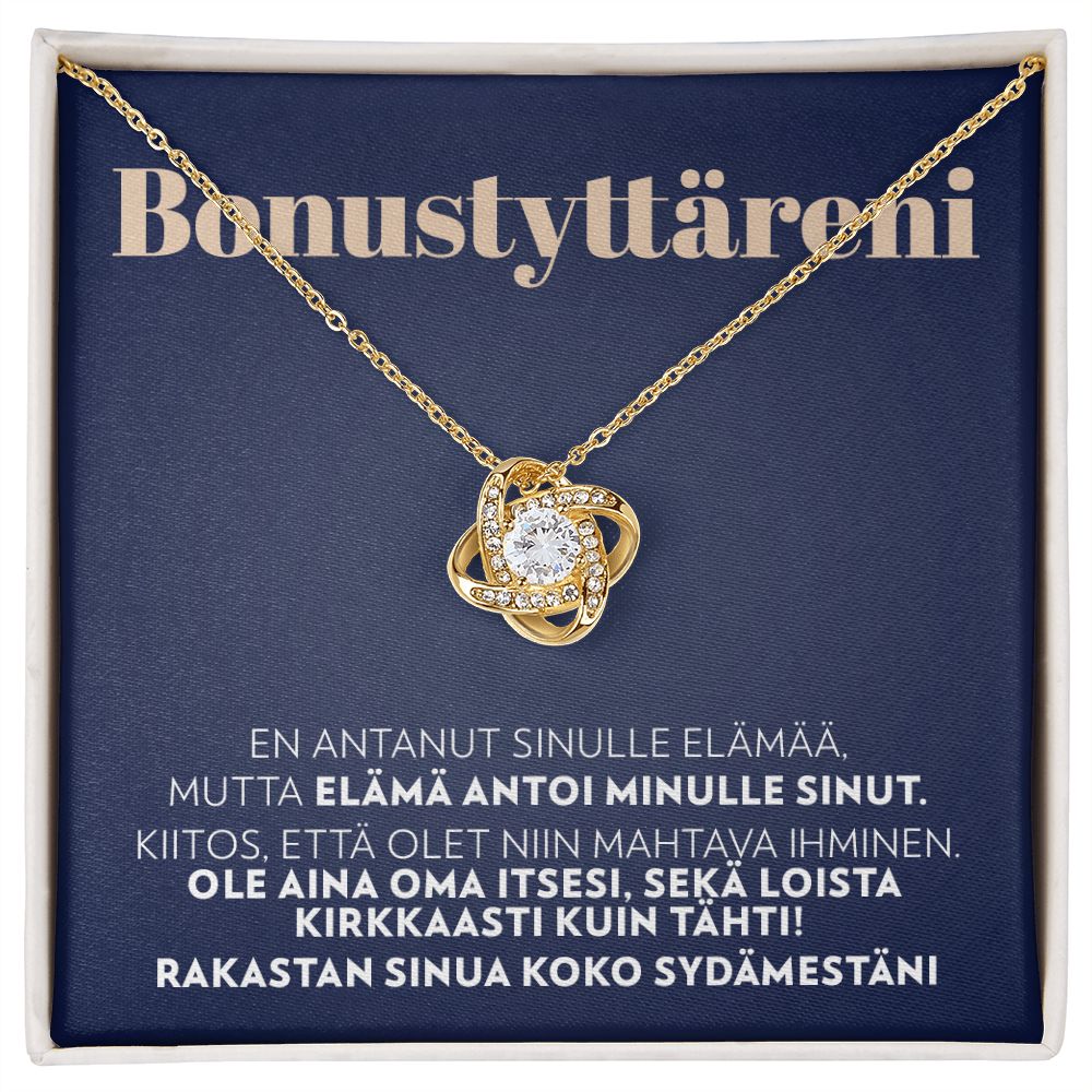 Bonustyttärelle - Elämä Antoi Minulle Sinut - Love Knot Kaulakoru