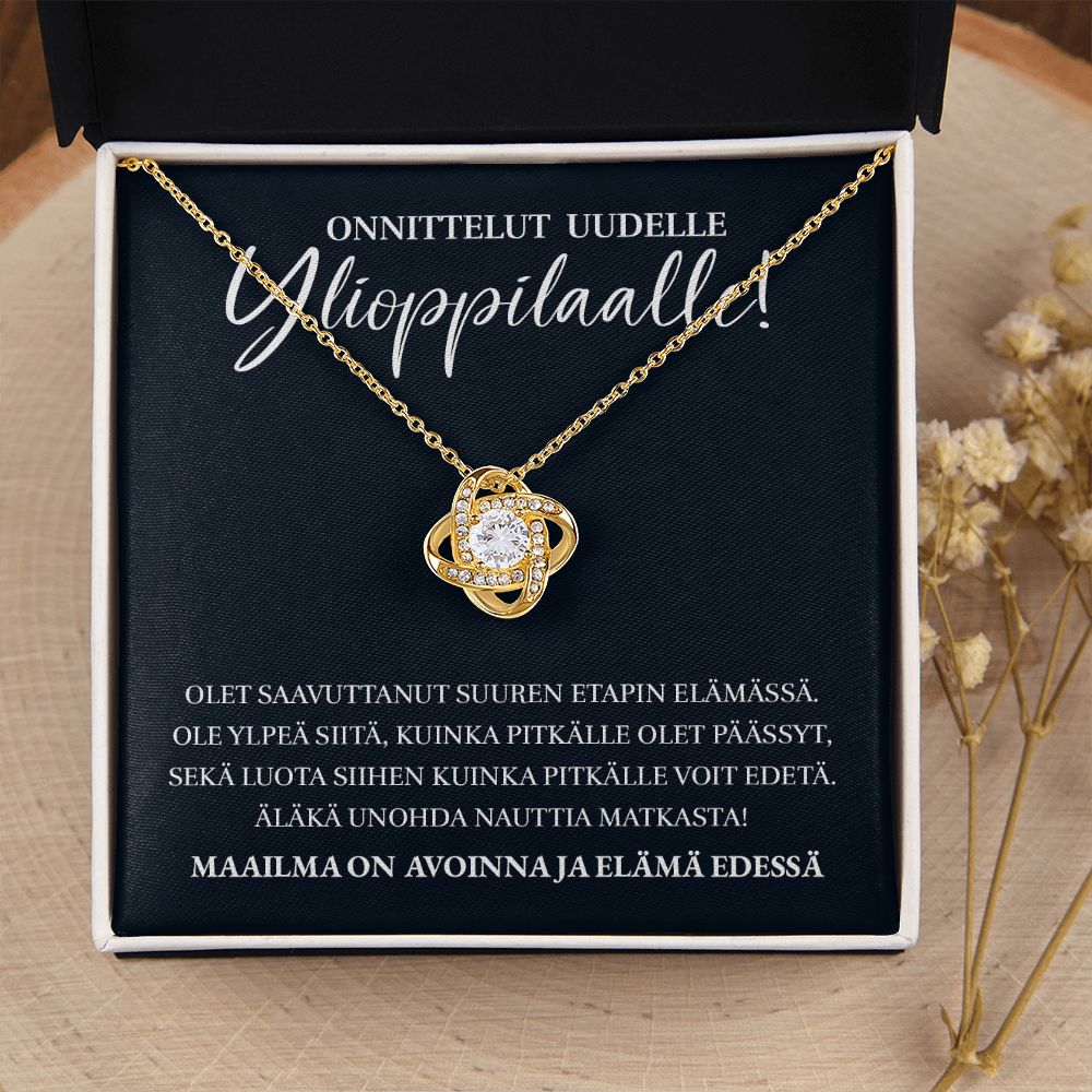 Ylioppilaslahja - Koru Uudelle Ylioppilaalle - Love Knot Kaulakoru