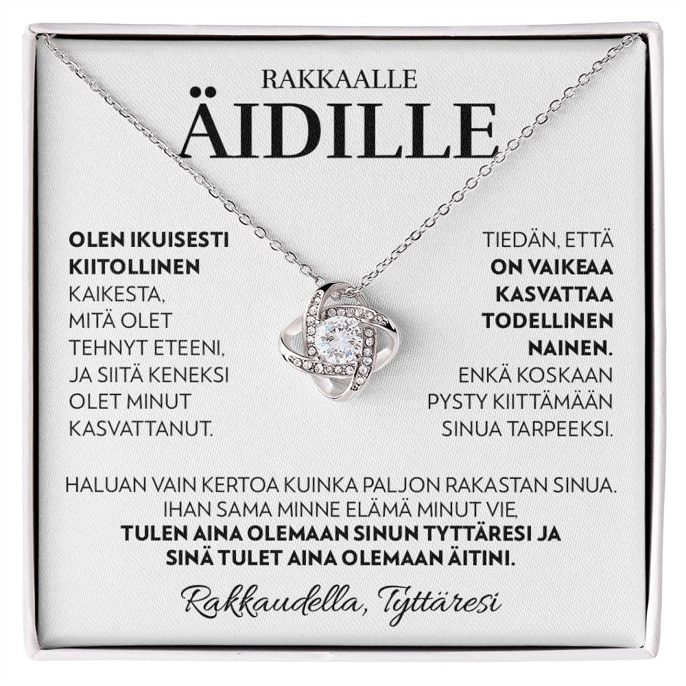 Äidille (Tyttäreltä) - Aina - Love Knot Kaulakoru