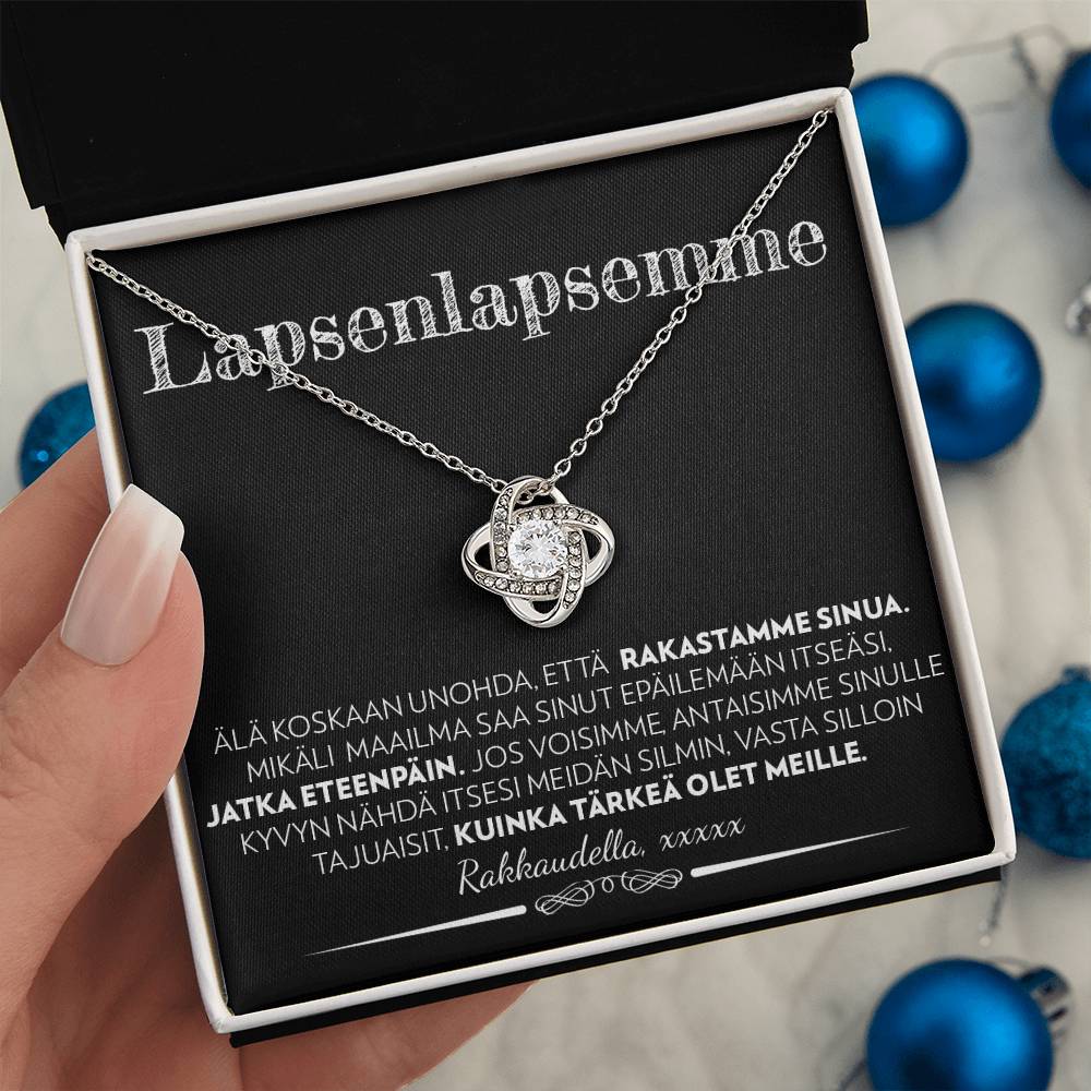 Lapselapsellemme (Kustomoitava Allekirjoitus) - Eteenpäin - Love Knot Kaulakoru