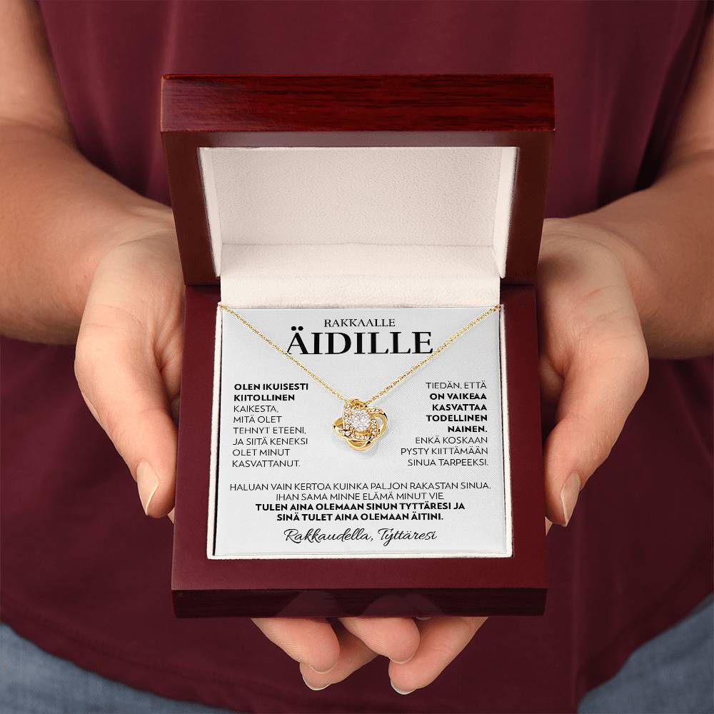 Äidille (Tyttäreltä) - Aina - Love Knot Kaulakoru