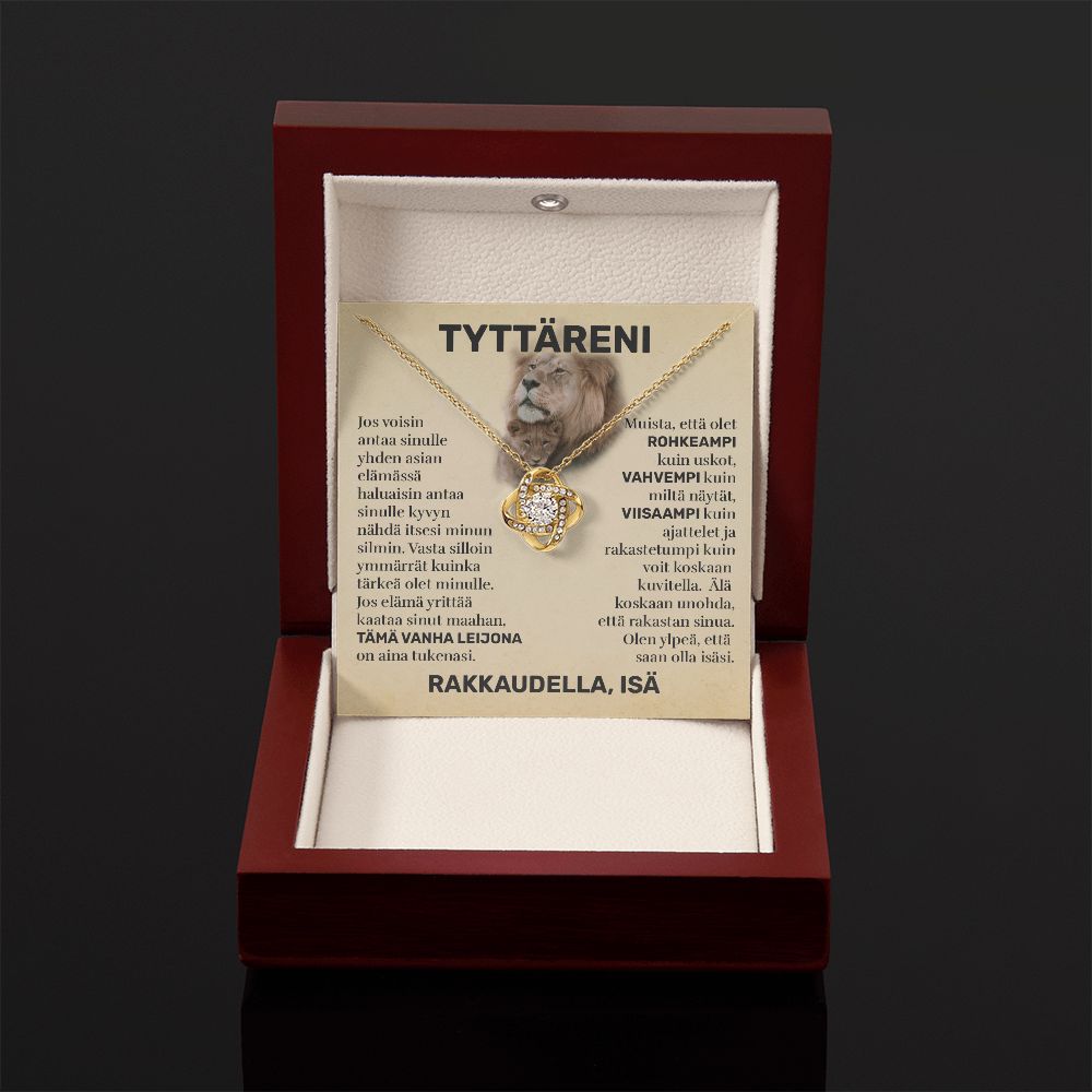 Tyttärelle (Isältä) - Tämä Vanha Leijona - Love Knot Kaulakoru