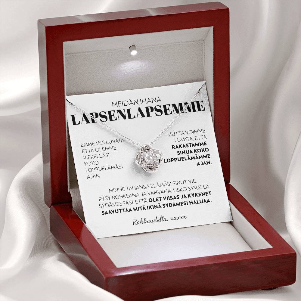Lapsenlapsellemme (Kustomoitava Allekirjoitus) - Loppuelämäni Ajan - Love Knot Kaulakoru
