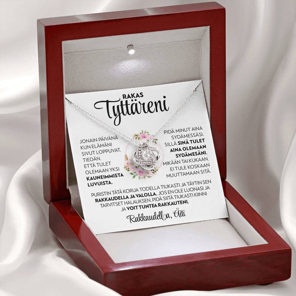 Tyttärelle (Äidiltä) - Sydän - Love Knot Kaulakoru