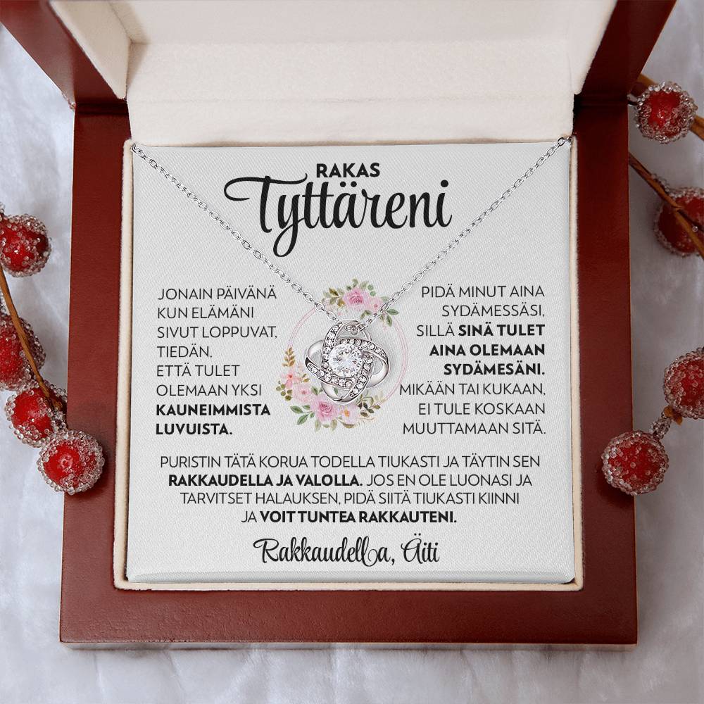 Tyttärelle (Äidiltä) - Sydän - Love Knot Kaulakoru