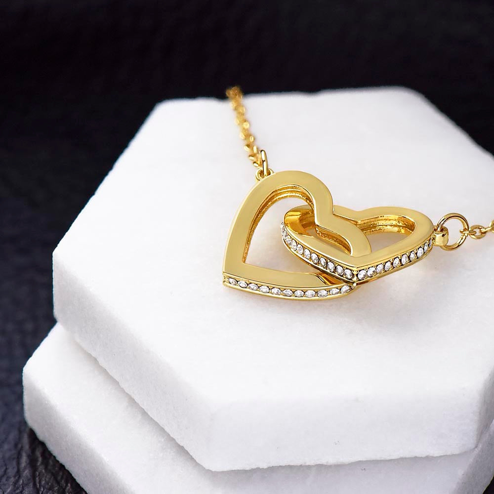 Tyttärelle, Äidiltä - Olet Rohkeaa - Interlocking Hearts Kaulakoru