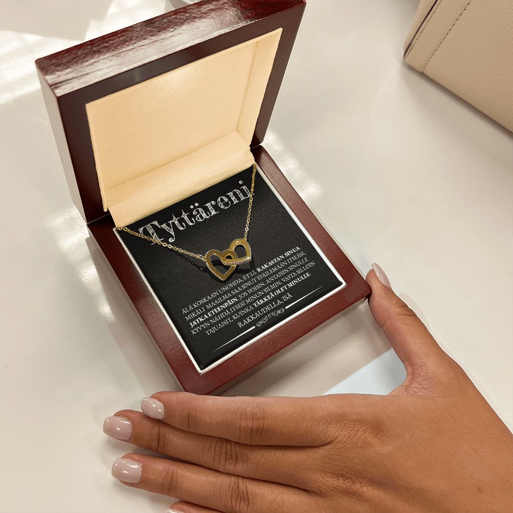 Tyttärelle, Isältä - Eteenpäin - Interlocking Hearts Kaulakoru