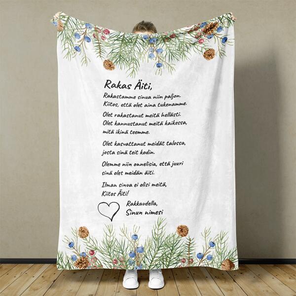 Rakas Äiti - Kustomoitava Torkkupeitto