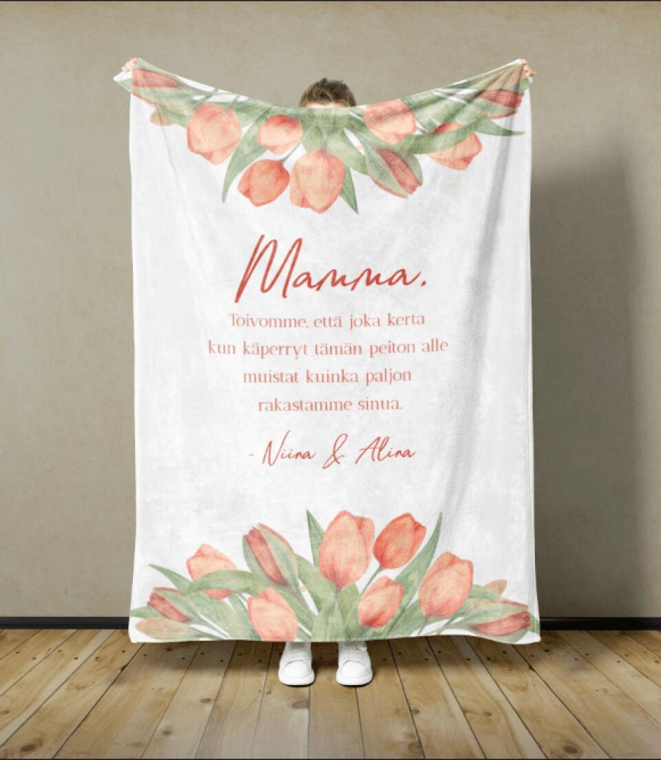 Rakastamme sinua - Kustomoitava Torkkupeitto