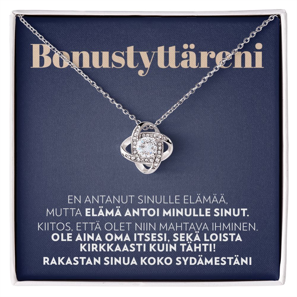 Bonustyttärelle - Elämä Antoi Minulle Sinut - Love Knot Kaulakoru