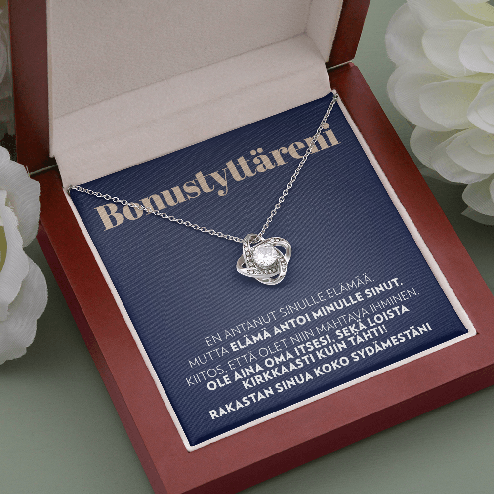 Bonustyttärelle - Elämä Antoi Minulle Sinut - Love Knot Kaulakoru