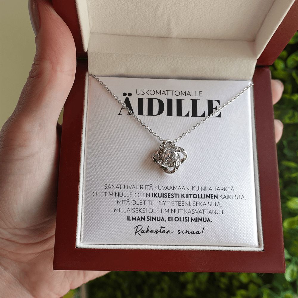 Äidille - Ilman Sinua Ei Olisi Minua - Love Knot Kaulakoru