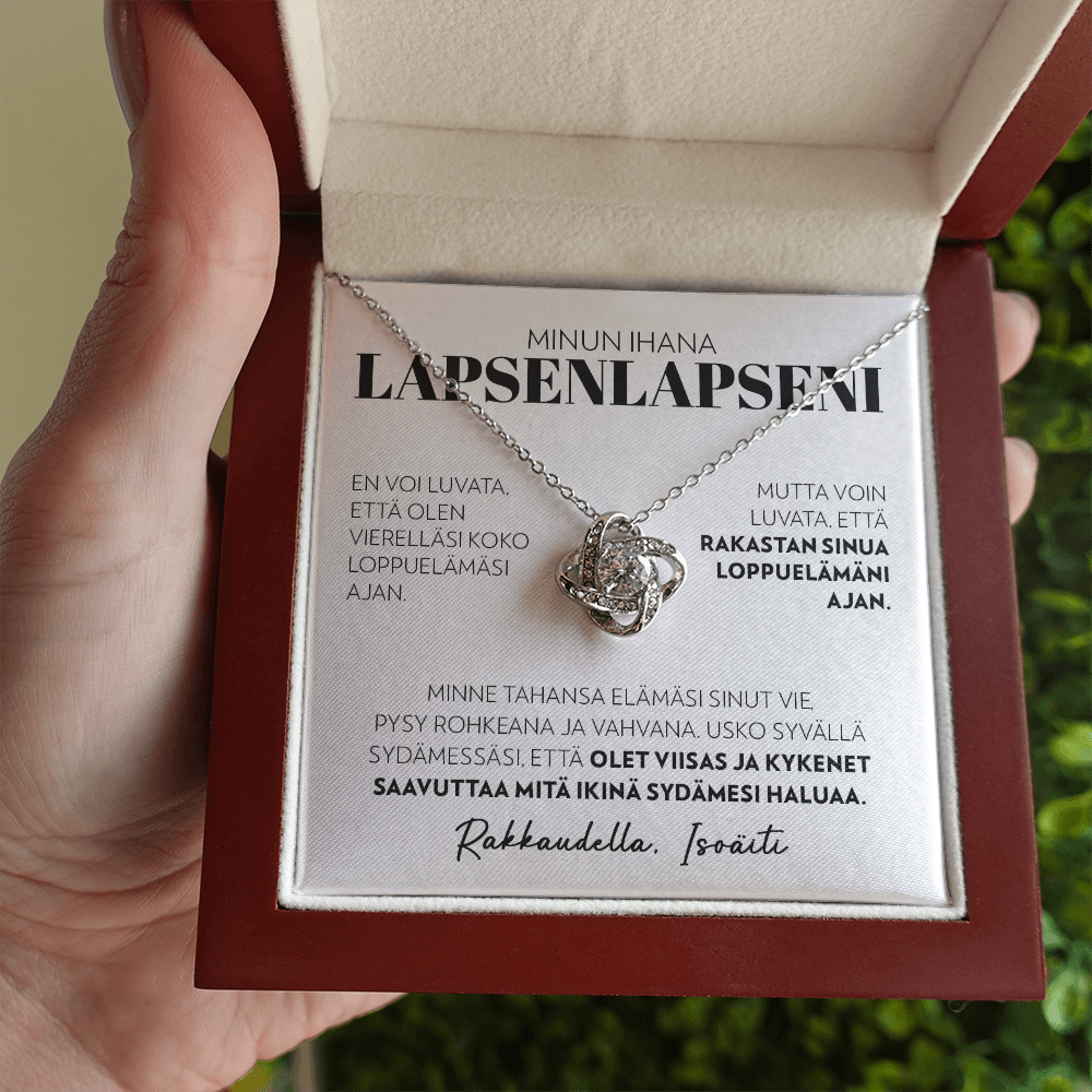 Loppuelämäni - Love Knot Kaulakoru Lapsenlapselle, Isoäidiltä