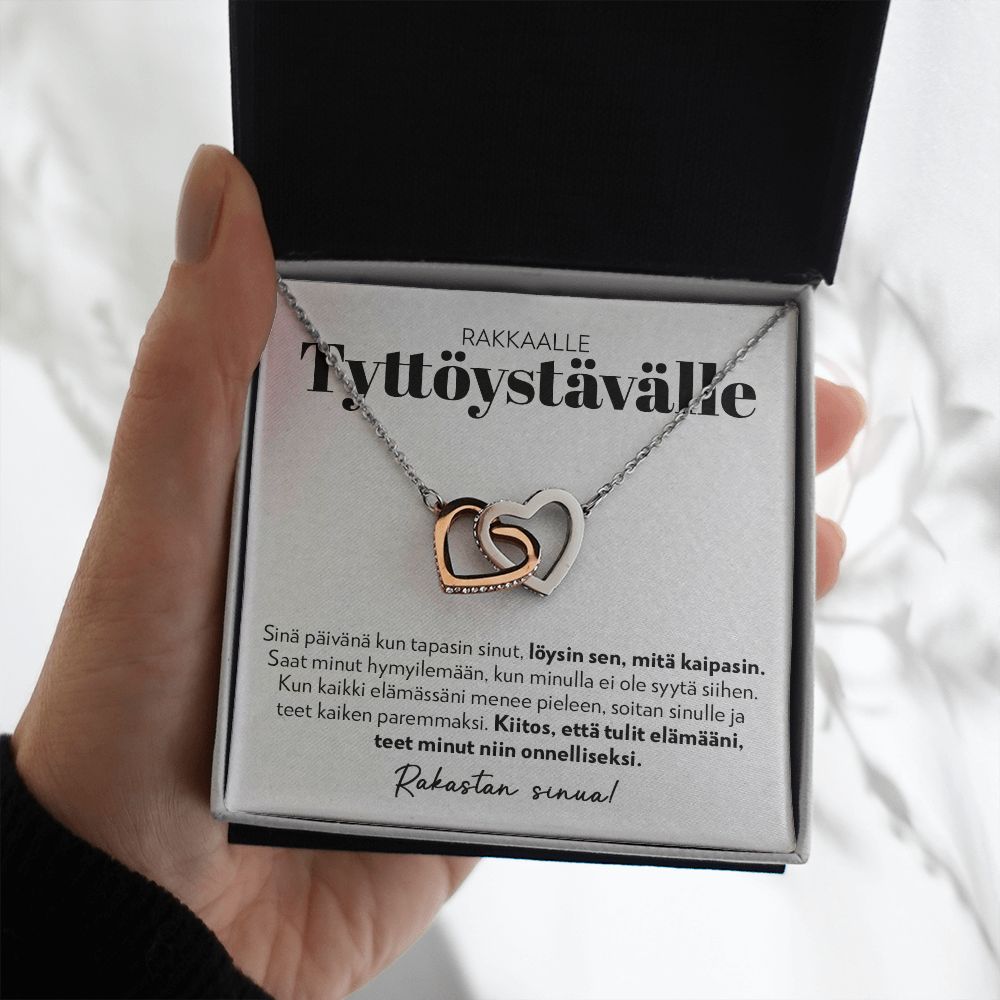 Tyttöystävälle - Teet Minut Niin Onnelliseksi - Interlocking Hearts Kaulakoru