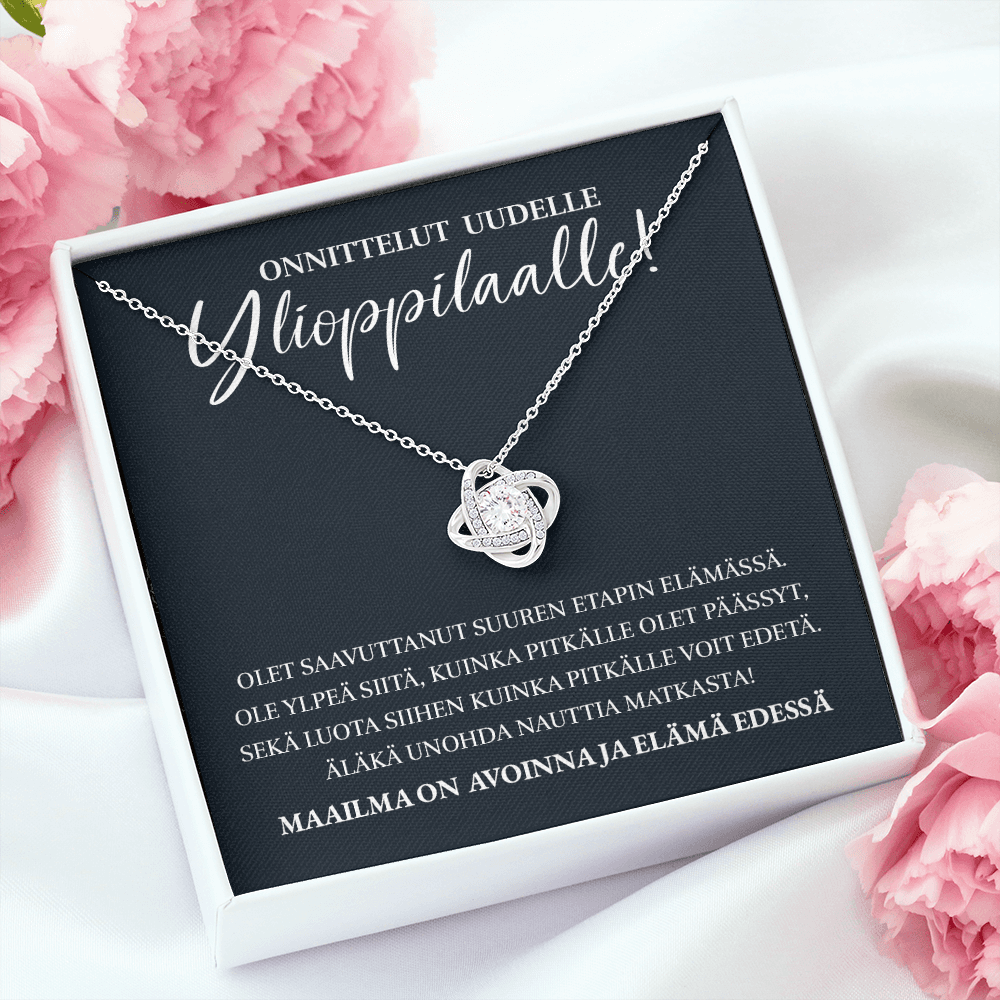 Ylioppilaslahja - Koru Uudelle Ylioppilaalle - Love Knot Kaulakoru