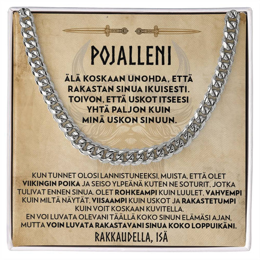 Pojalle (Isältä) - Viikingin Poika - Panssariketju Kaulakoru