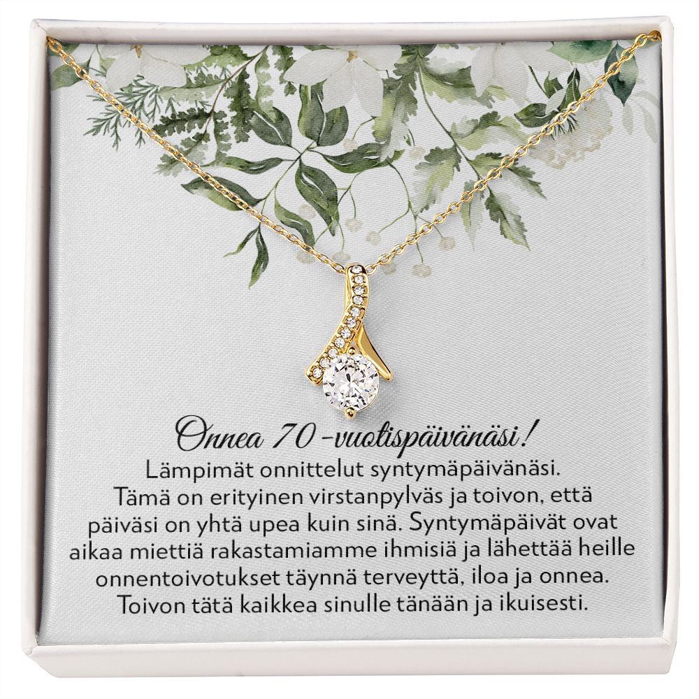 Lämpimät Onnittelut - 70-Vuotislahja Naiselle - Alluring Beauty Kaulakoru