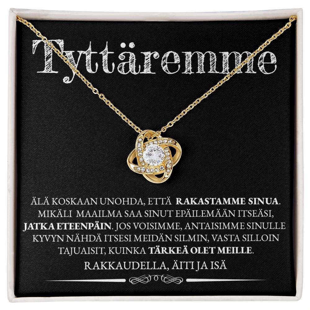 Tyttärelle (Äidiltä ja Isältä) - Eteenpäin - Love Knot Kaulakoru