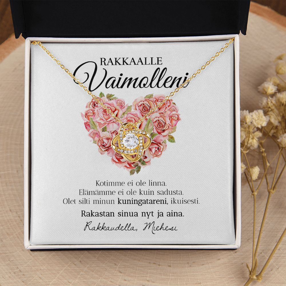 Kuningatareni - Love Knot Kaulakoru Vaimolle