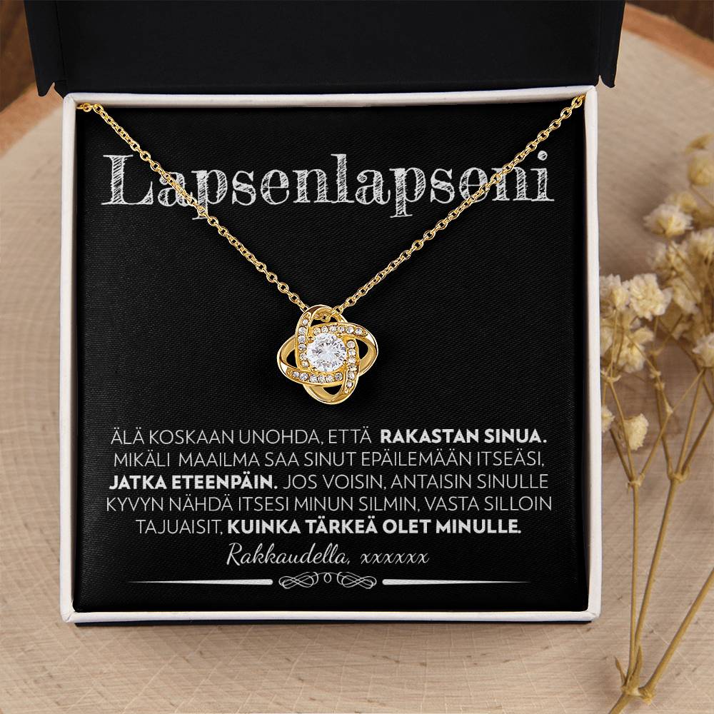 Lapsenlapselle (Kustomoitava Allekirjoitus) - Eteenpäin - Love Knot Kaulakoru