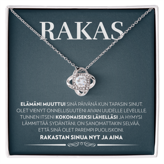 Elämäni Muuttui - Rakkaalle - Love Knot Kaulakoru