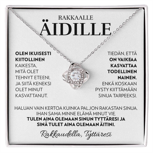 Äidille (Tyttäreltä) - Aina - Love Knot Kaulakoru