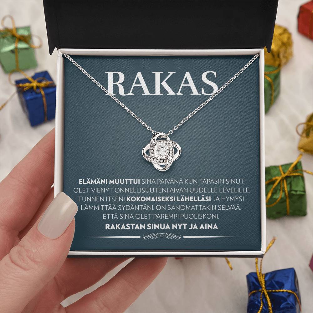 Elämäni Muuttui - Rakkaalle - Love Knot Kaulakoru