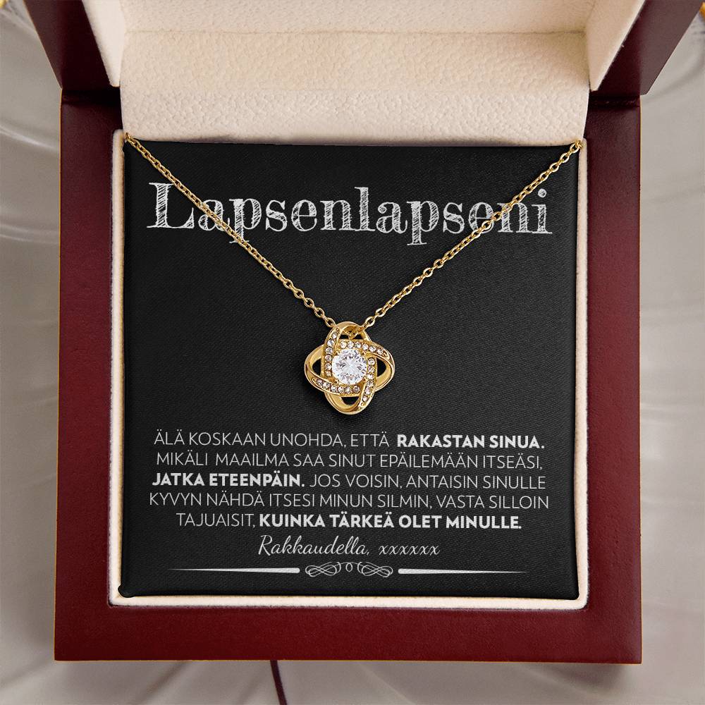 Lapsenlapselle (Kustomoitava Allekirjoitus) - Eteenpäin - Love Knot Kaulakoru