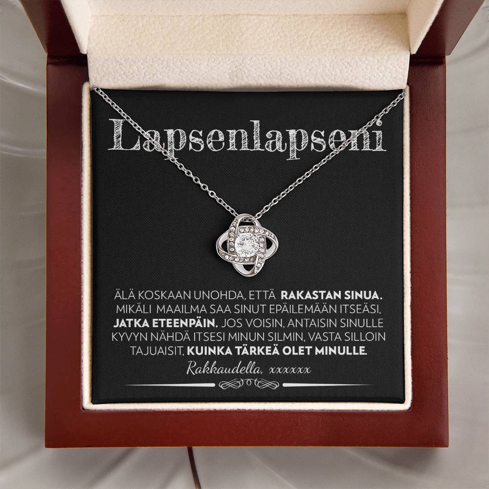 Lapsenlapselle (Kustomoitava Allekirjoitus) - Eteenpäin - Love Knot Kaulakoru
