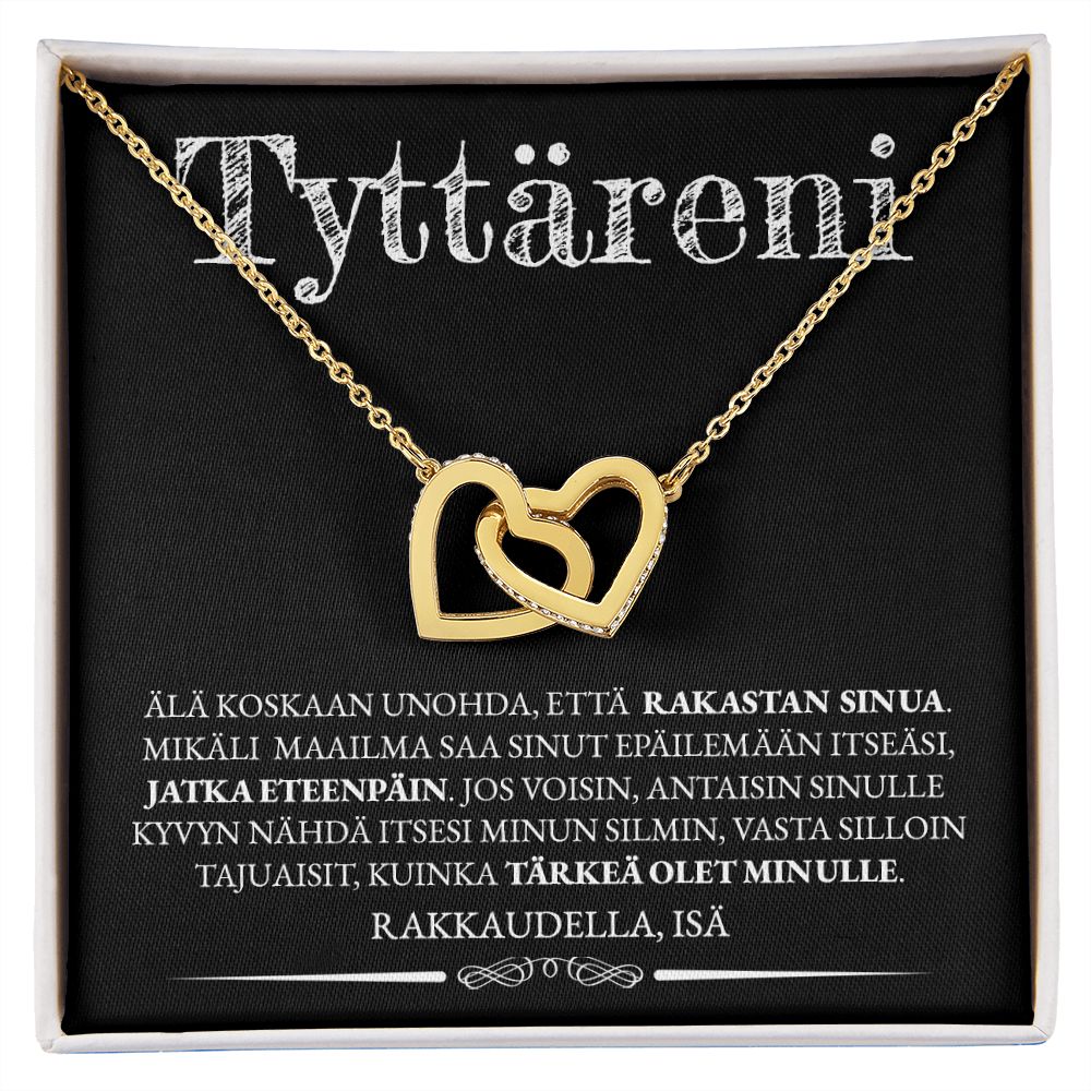 Tyttärelle, Isältä - Eteenpäin - Interlocking Hearts Kaulakoru