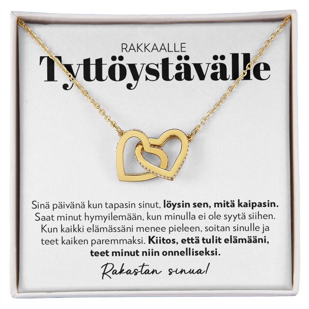 Tyttöystävälle - Teet Minut Niin Onnelliseksi - Interlocking Hearts Kaulakoru