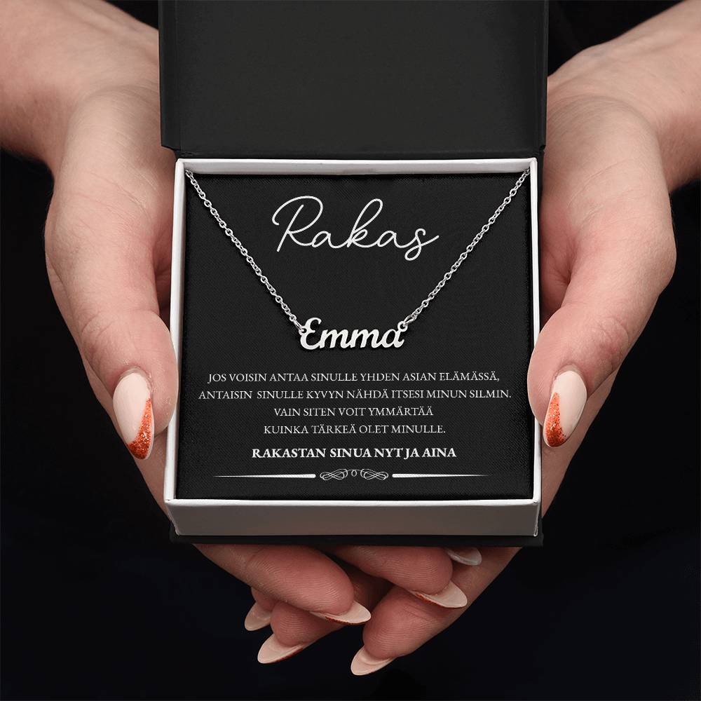 Rakkaalle - Minun Silmin - Personoitu Nimikaulakoru