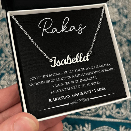 Rakkaalle - Minun Silmin - Personoitu Nimikaulakoru