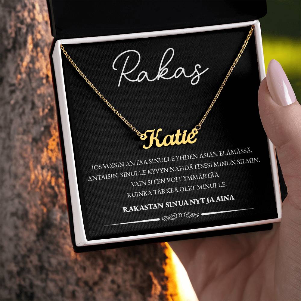 Rakkaalle - Minun Silmin - Personoitu Nimikaulakoru