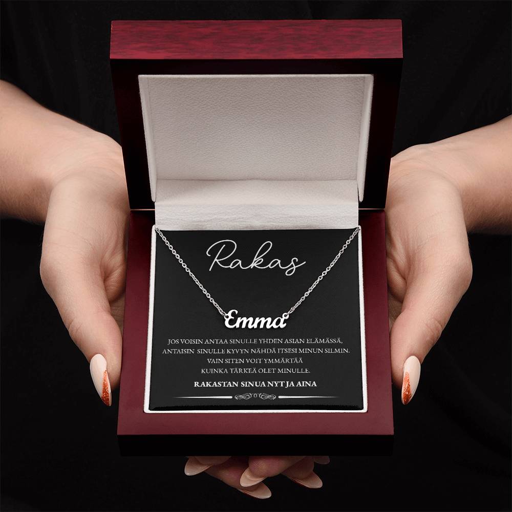 Rakkaalle - Minun Silmin - Personoitu Nimikaulakoru
