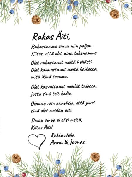 Rakas Äiti - Kustomoitava Torkkupeitto
