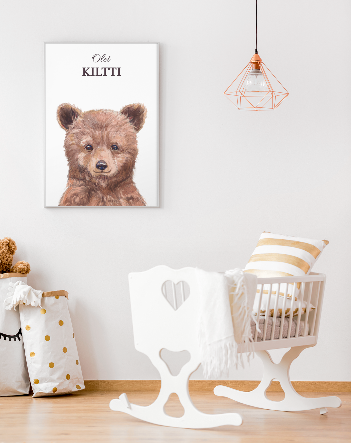 Olet Kiltti - Karhu - Canvas