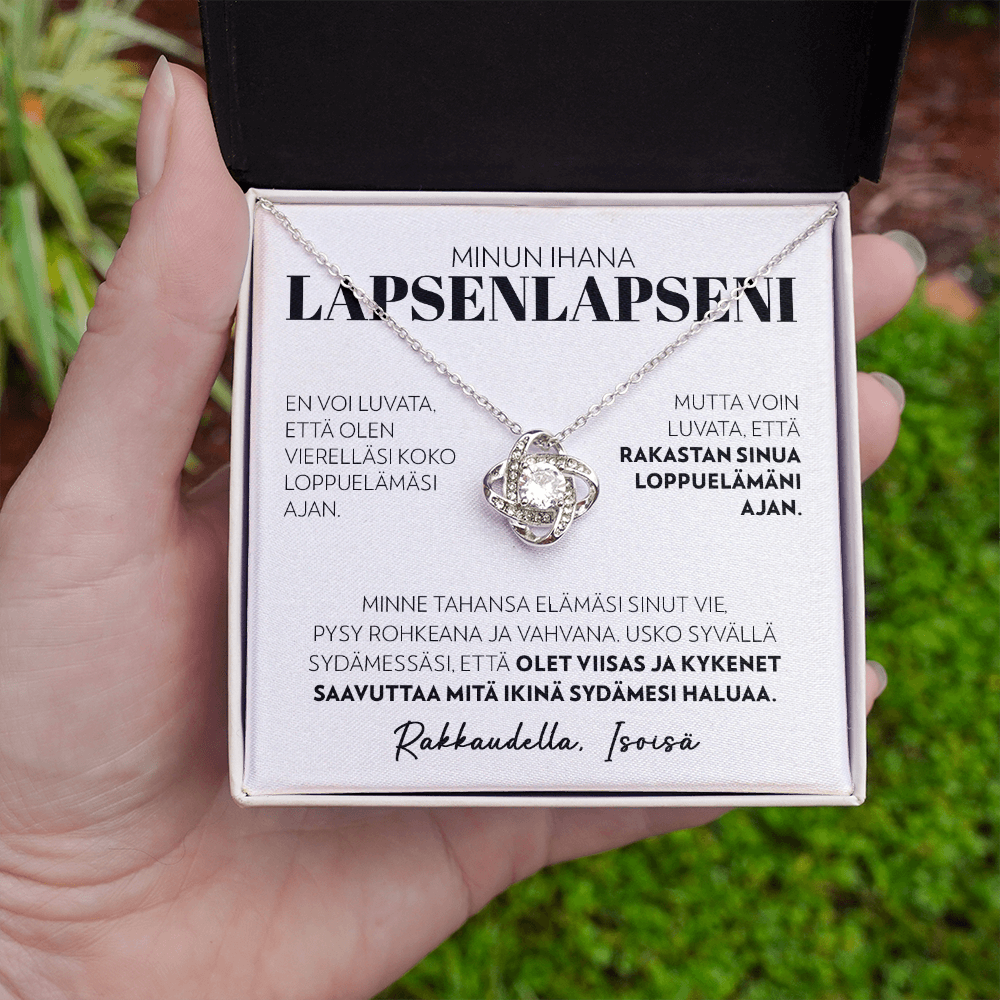 Loppuelämäni - Love Knot Kaulakoru Lapsenlapselle, Isoisältä