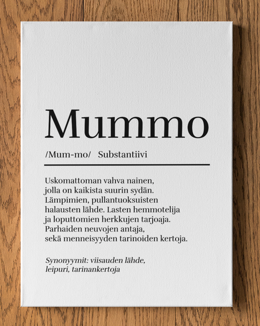 Mummo - Sanakirja - Canvas